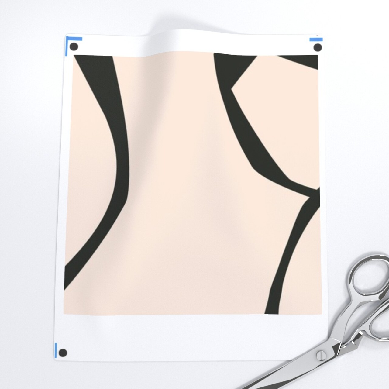 Imperfect Line Large Scale Scandinavian Organic Strokes Painterly Doodle Minimalist Japandi Beige Black Modern Custom Pre-pasted Wallpaper by Spoonflower Pre-Pasted Wallpaper 2FT Wide